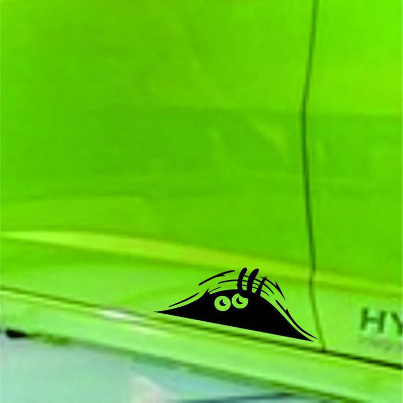 Sand Dune Monster reflective car sticker, 19x7cm PET self-adhesive body decal in black Type A or Type B