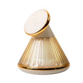 Night table lamp with magnetic wireless charging seat showing champagne gold finish and adjustable lighting