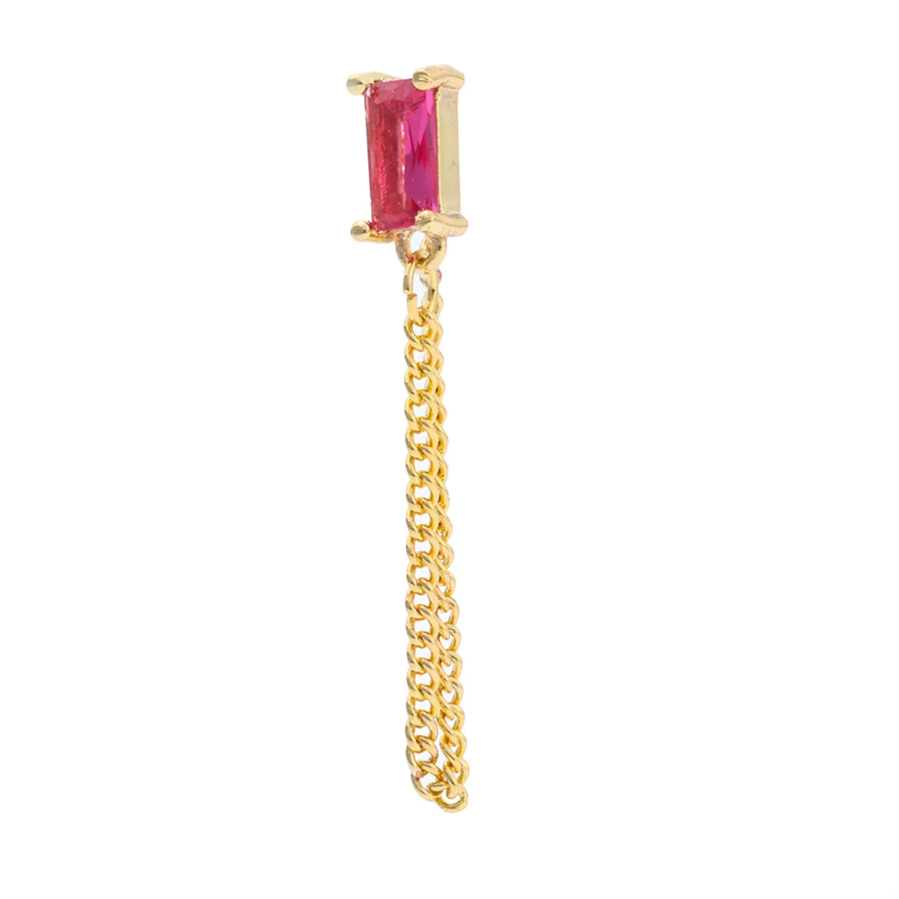Korean-style tassel flower screw ball ear cartilage piercing in brass with floral design