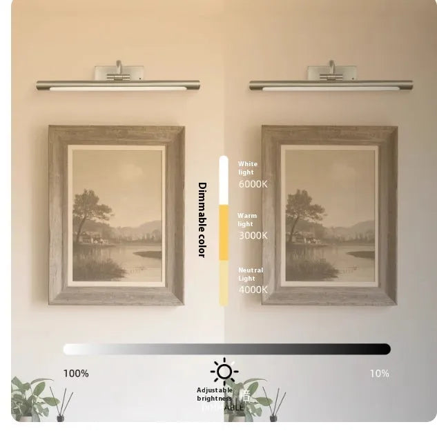 Rechargeable photo lamp with wrought iron frame, PC lampshade, 3W output, 4000mAh battery, remote control, in copper or silver.