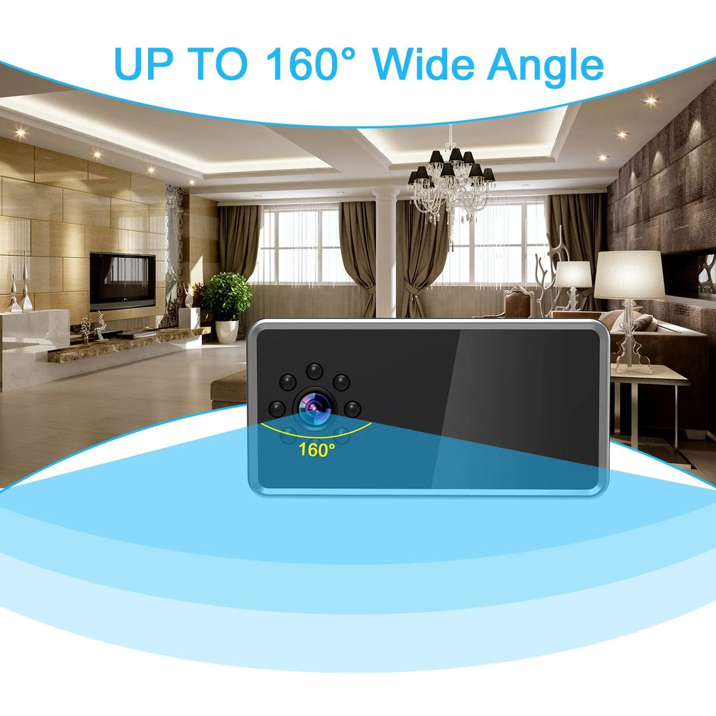 Wireless HD surveillance camera with compact design for home and business security monitoring