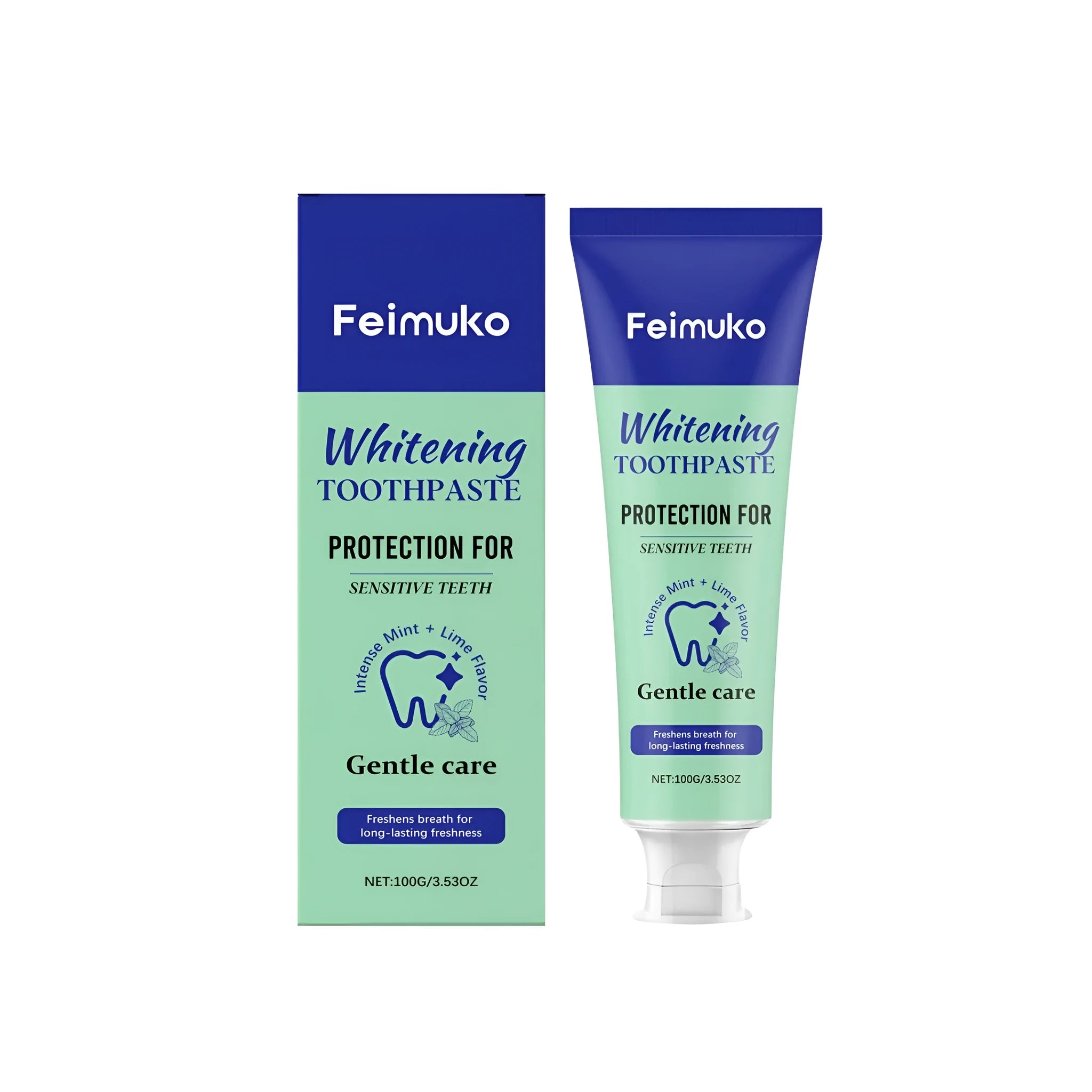 Bright White Stain-removing Toothpaste 100g tube with aloe vera and lemon extracts