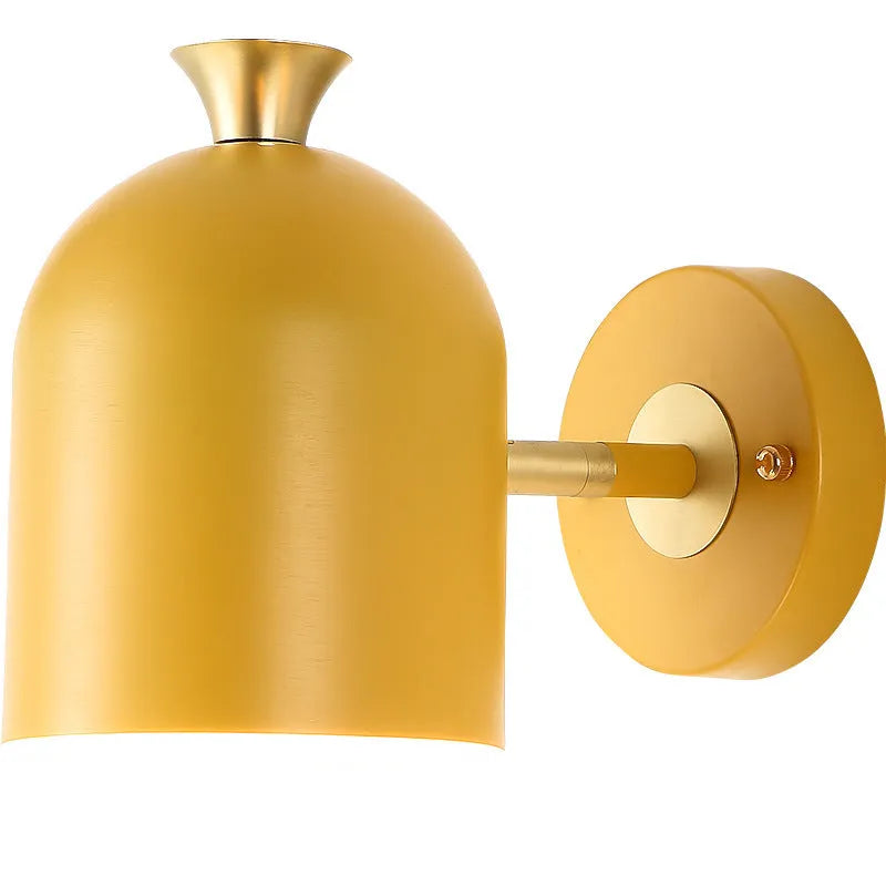 Compact single-head aluminium wall lamp with LED mirror front in blue light colour option.
