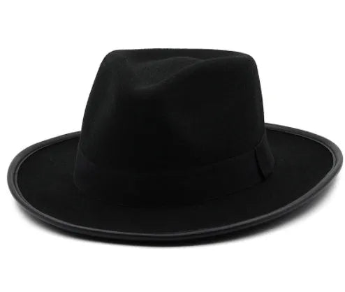 Unisex western cowboy sun hat wide brim satin finish monochrome stitching detail