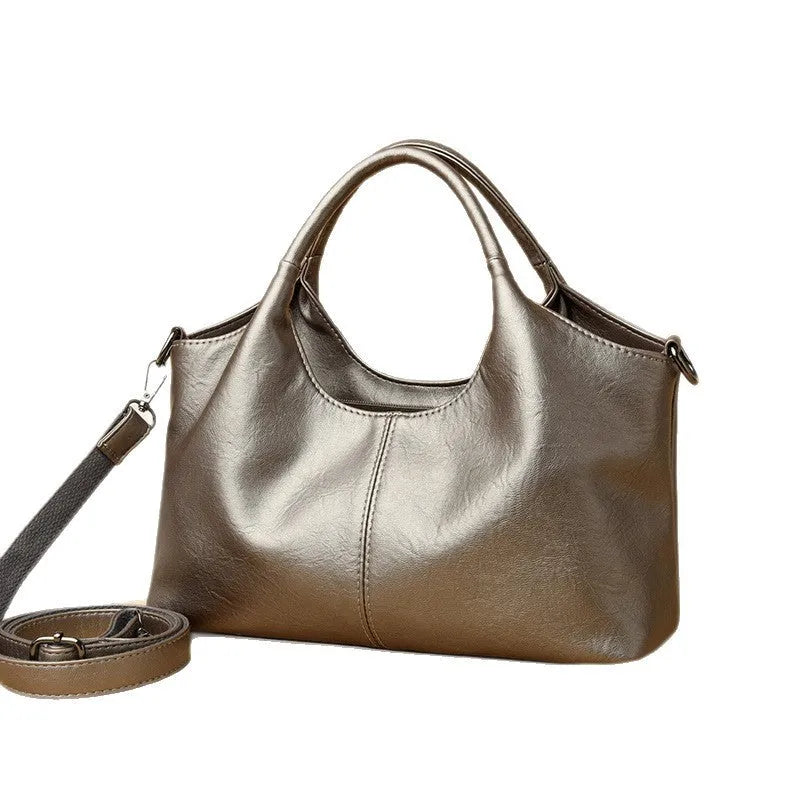 A women's soft genuine leather crossbody bag in a choice of eight colours.