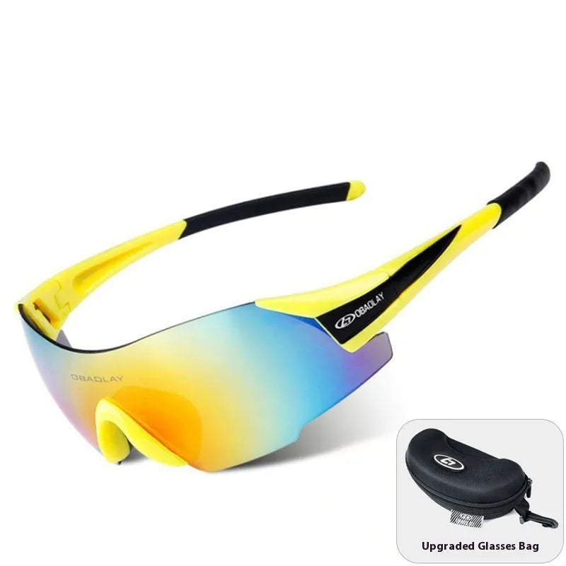 Frameless lightweight PC athletic glasses for outdoor running and cycling with UV-resistant lenses