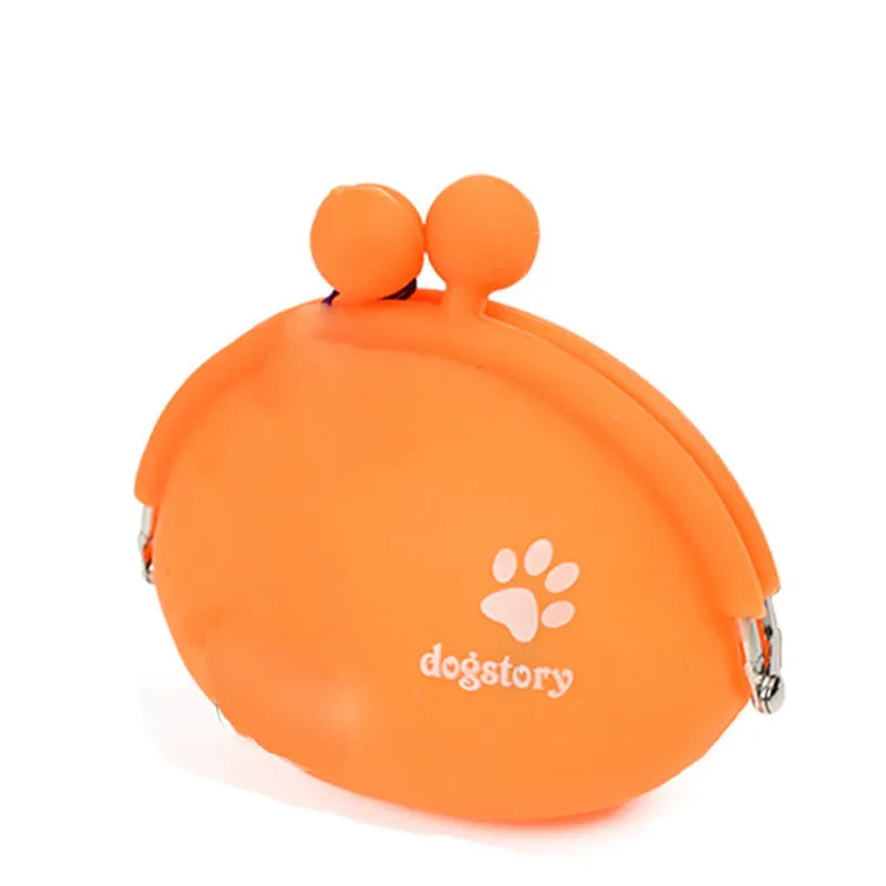 Yellow silicone dog treat pouch with hook and loop closure on a waist belt for portable training treat storage
