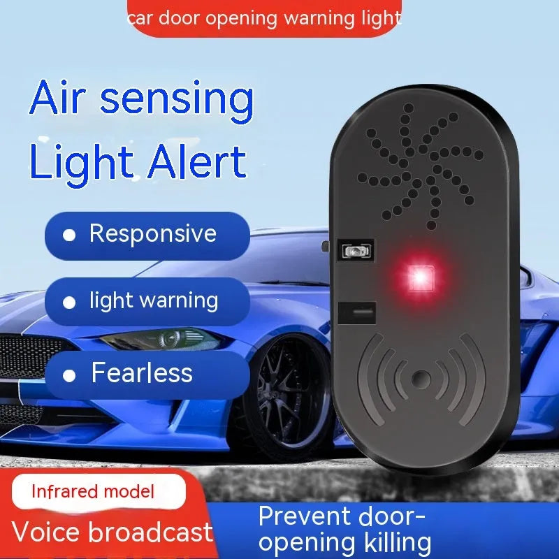 Black car door reminder with infrared sensor for vehicle security