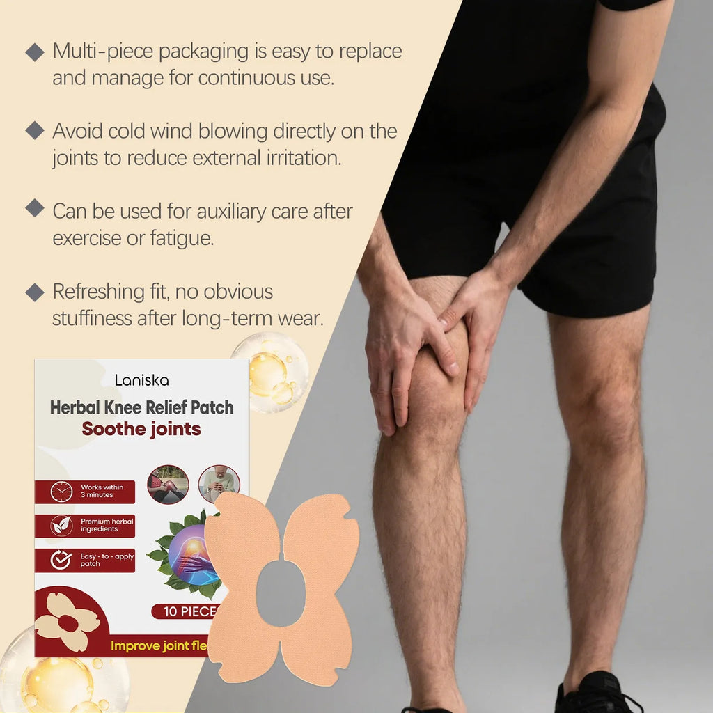 LANISKA herbal joint care adhesive bandage 10 piece pack with moxa leaf and menthol ingredients