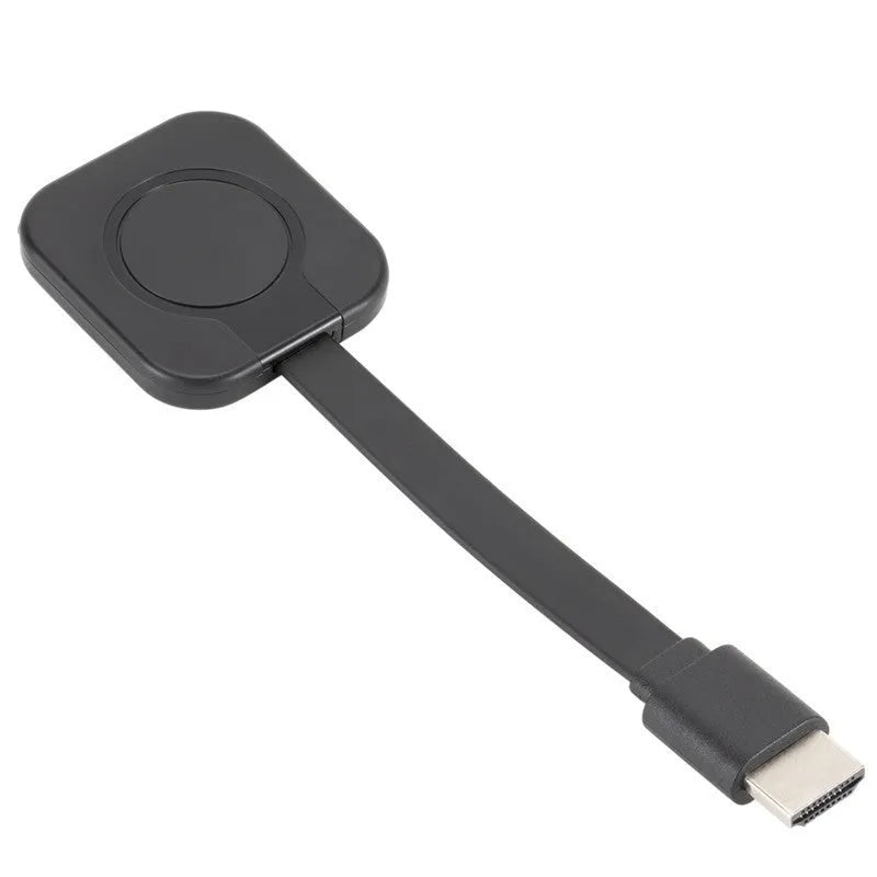 Wireless HDMI transmitter, compact 4.6 x 4.3 x 0.6 cm, for mobile same-screen projection with HDMI interface.