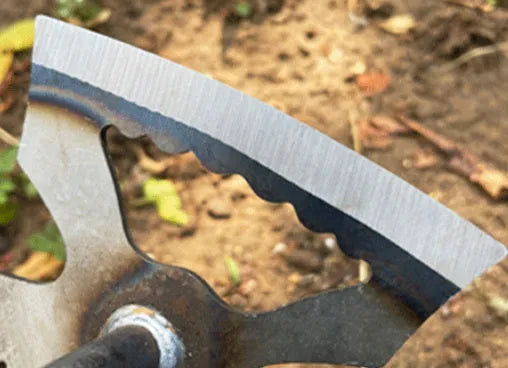 Gardening dual-purpose hoe and rake tool with alloy steel construction and multi-function head