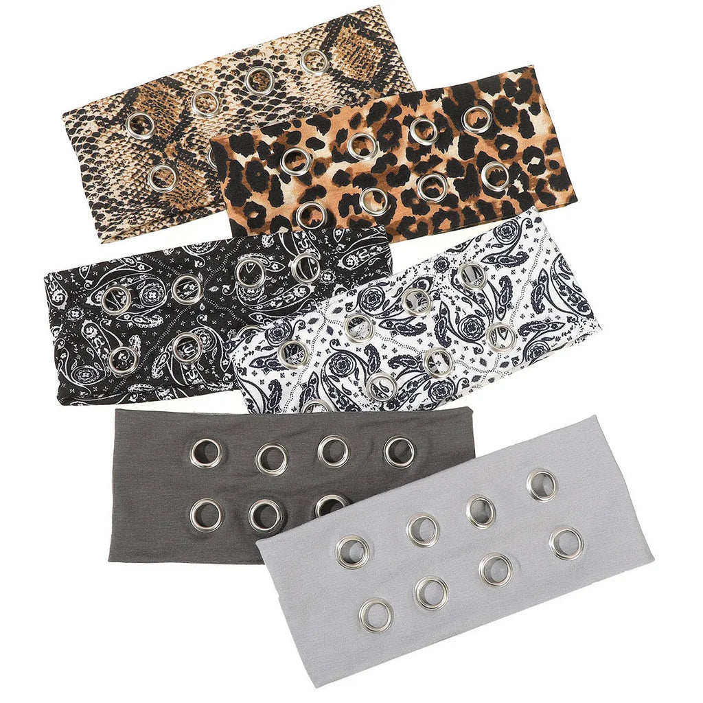 Hollow metal exercise hair band in punk style with seven colour options