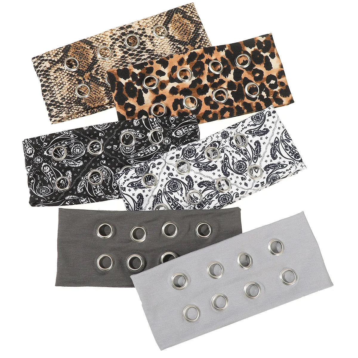 Hollow metal exercise hair band in punk style with seven colour options
