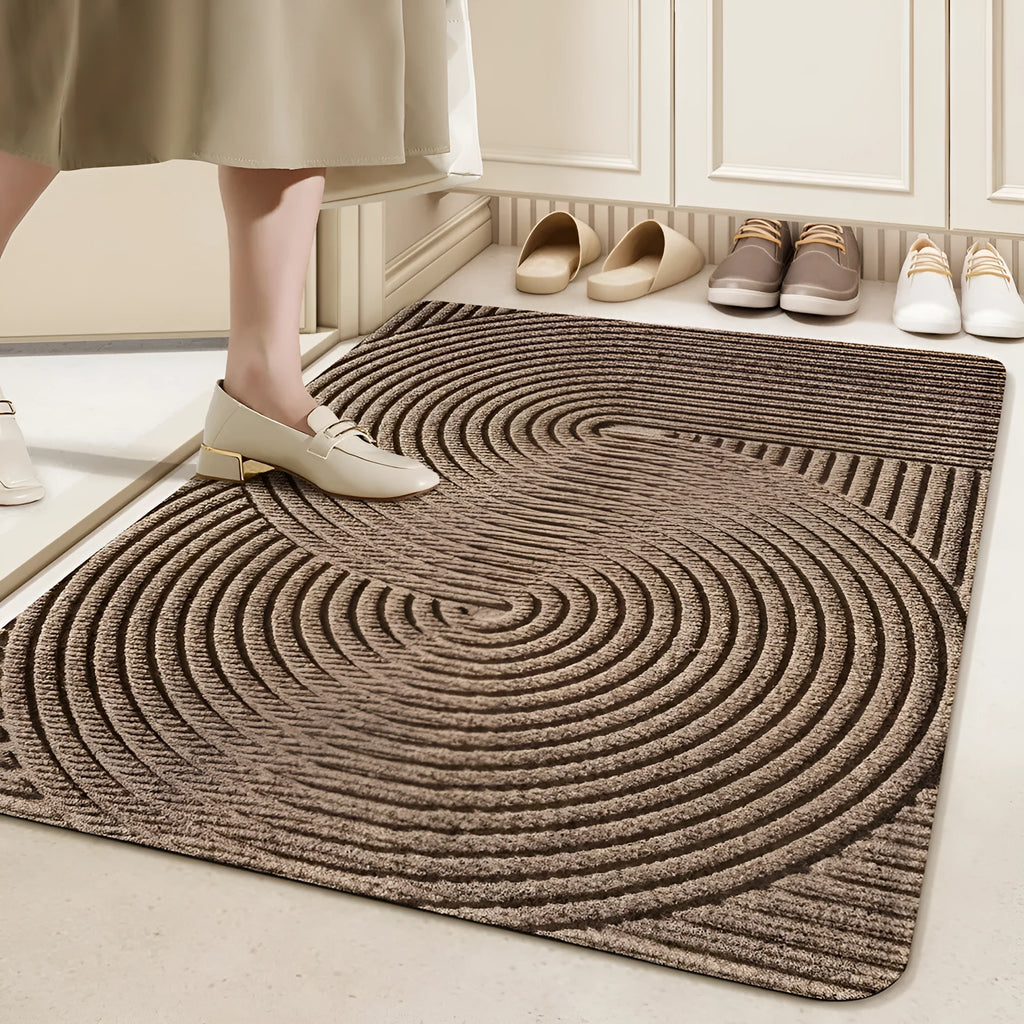 Blue cartoon anime pattern diatom mud entrance floor mat with alien shape, measuring 60 by 90cm.