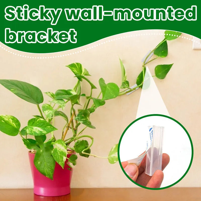 Plastic sticky wall-mounted cable bracket for punch-free bedside data cable organisation
