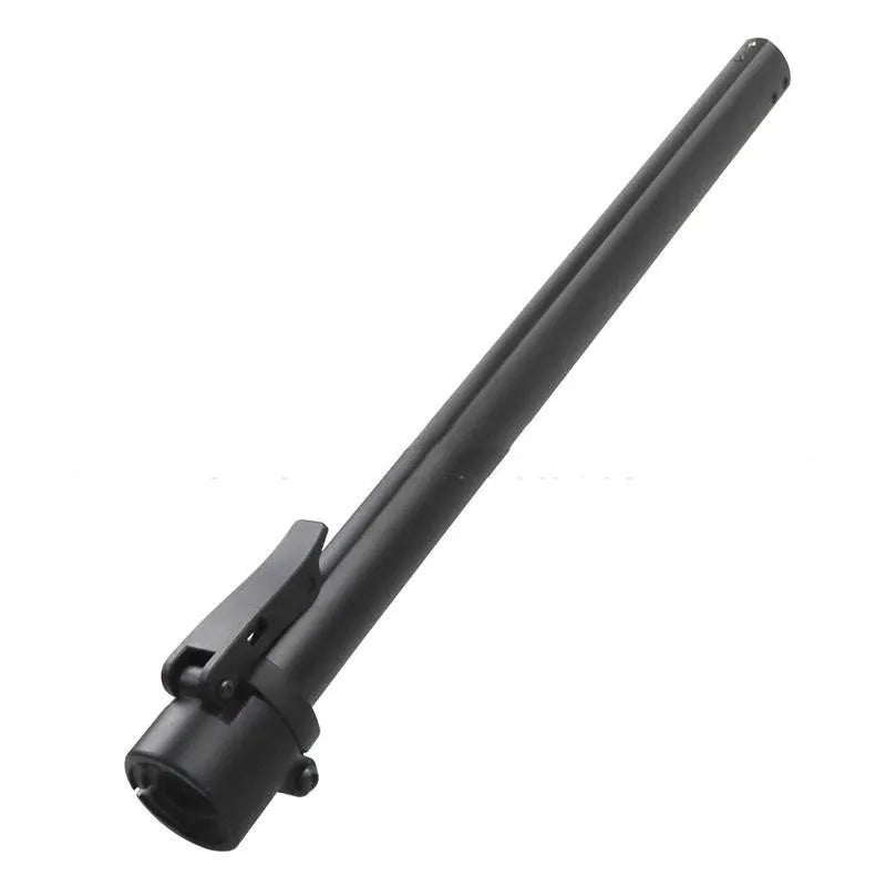 Black steel folding upright handlebar accessory for Nanbo No. 9 electric scooter, shown folded and unfolded.