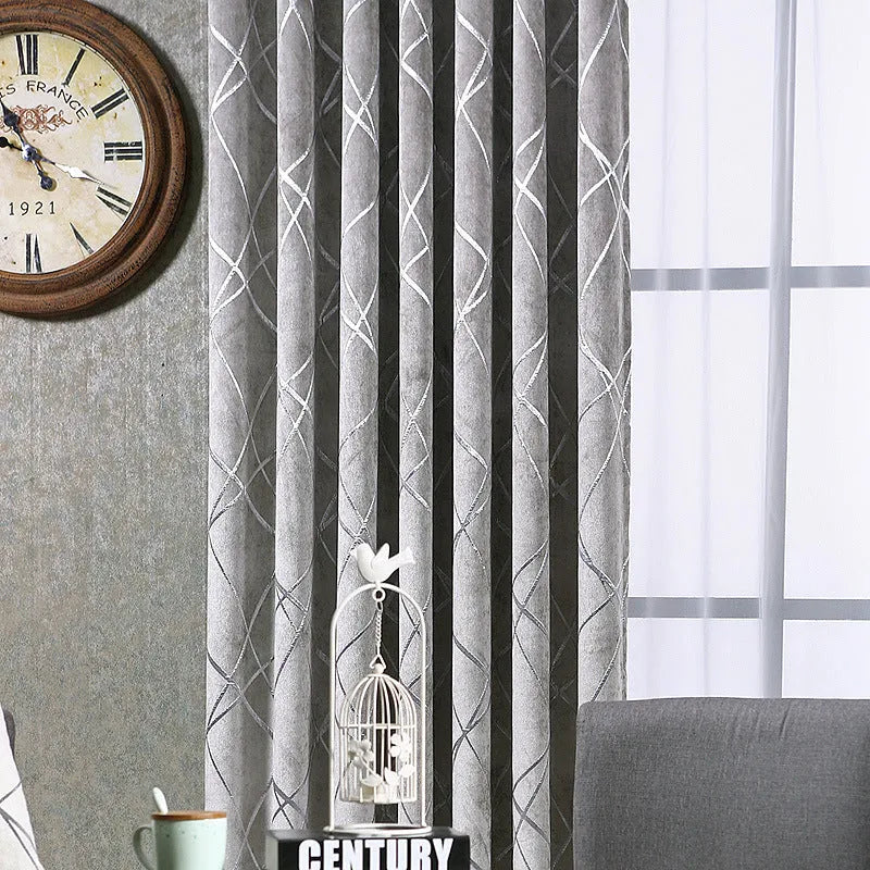 Solid colour chenille blackout curtains in grey, beige or coffee options measuring 1x2.7m