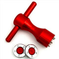 Big tooth red tungsten steel putter screw set with aluminium alloy wrench, nine weight options golf accessories