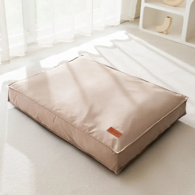 Waterproof dog bed mat with non-slip base, removable washable cover and PP cotton filling