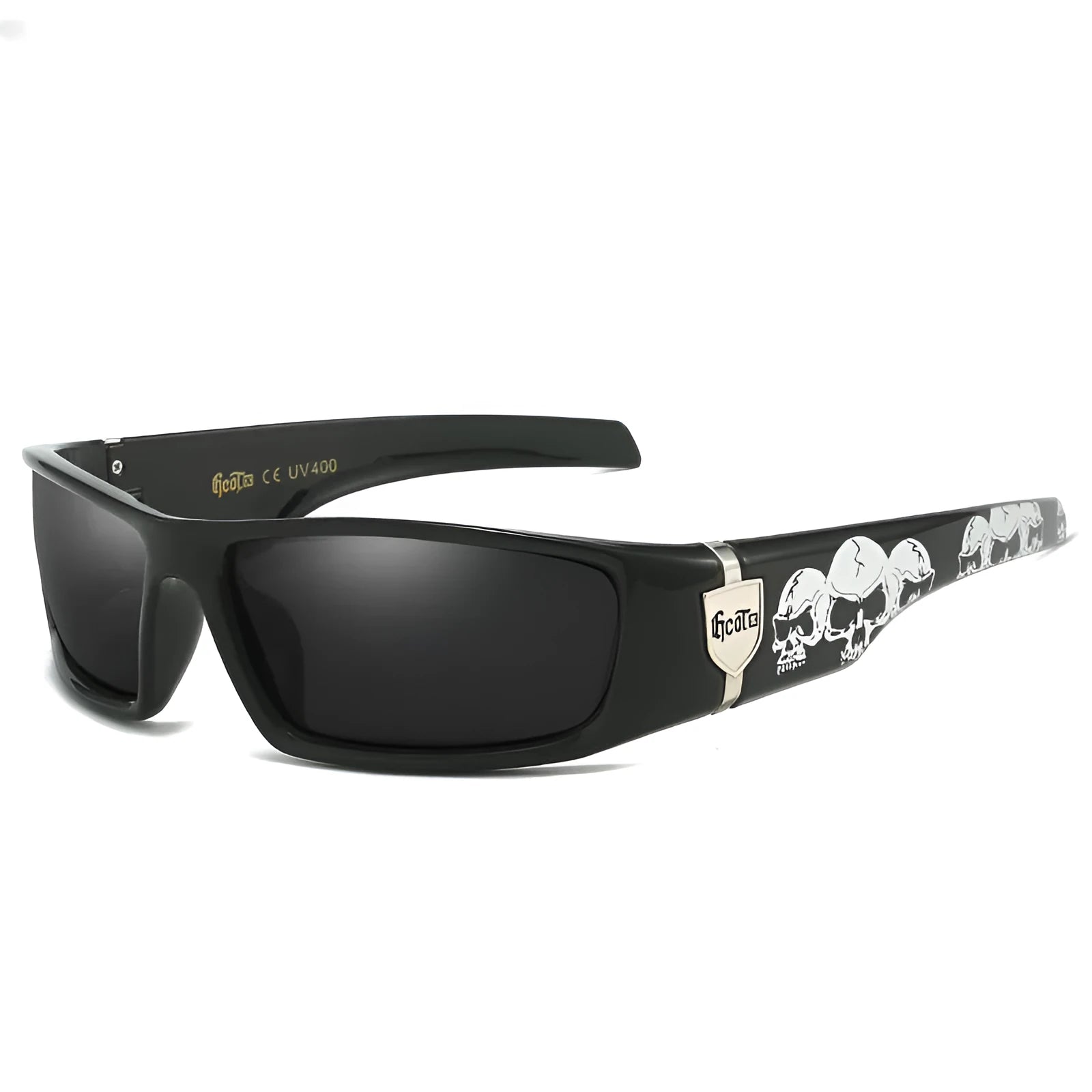 Bandit style hip hop sunglasses model G613 with box frame and polarised PC lenses in various colours