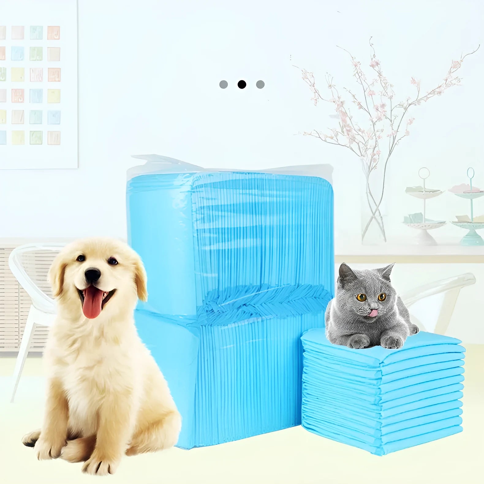 Pet Dad teddy thickened diaper pad for male and female cats and dogs, PE and non woven fabric construction