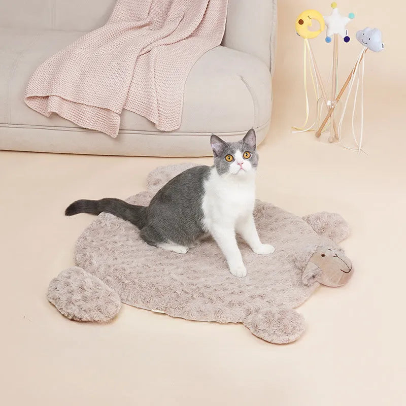 Pet mat 60x90cm in coffee colour with waterproof backing for floor protection