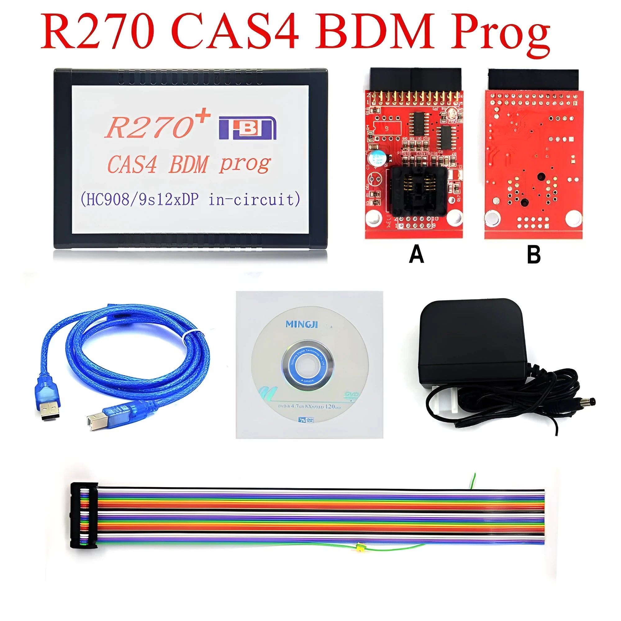 R270 V1.20 CAS4 BDM Programmer Odometer Adjuster with cables for BMW and Mercedes modules