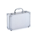 Creative colourful cosmetics set in Pink or Silver, 25 x 16 x 8.5 cm, with lipstick, eye shadow, mascara and brush