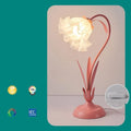 Lily of the valley desk lamp acrylic shade push-button switch bedside light green white pink 51x35x15cm