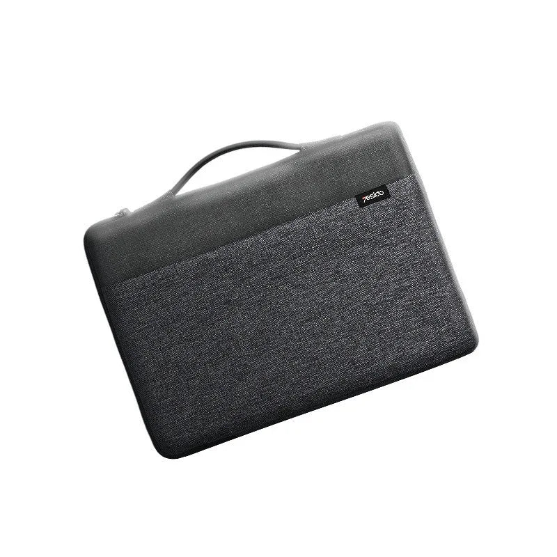 Portable laptop sleeve in 14 inch and 16 inch sizes, polyester outer, polyester cotton lining, solid colour unisex notebook bag
