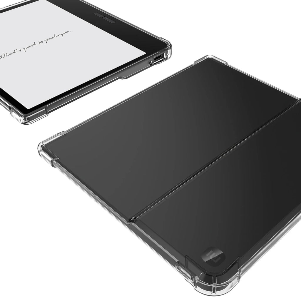 Transparent airbag protective phone case for a 7-inch device on a plain background.