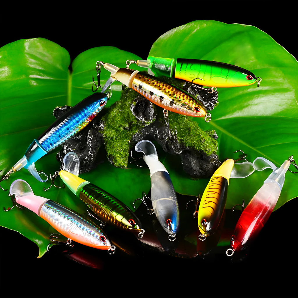 15g floating pencil propeller surface tractor lure 11cm ABS fishing bait in colour DW1222
