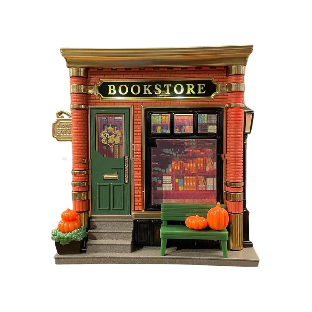 Small cartoon house-shaped Christmas night lamp ornament made of resin.