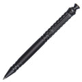 Gunmetal grey titanium alloy tactical pen with push-action decompression mechanism