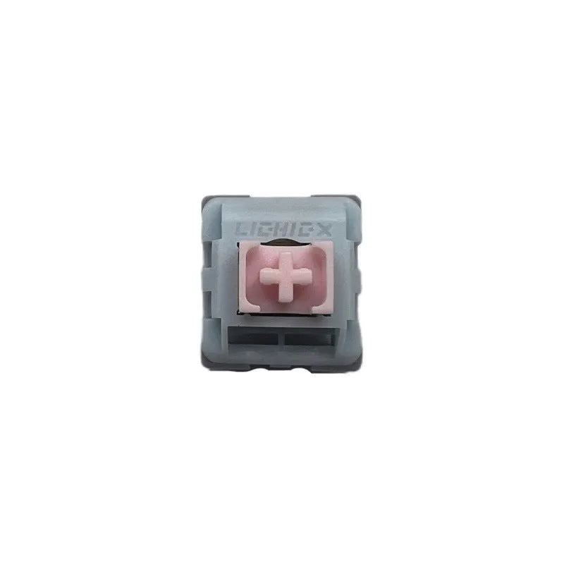 Four Dew Axis-4 colour mechanical keyboard switches with small window candle cutting shaft design.