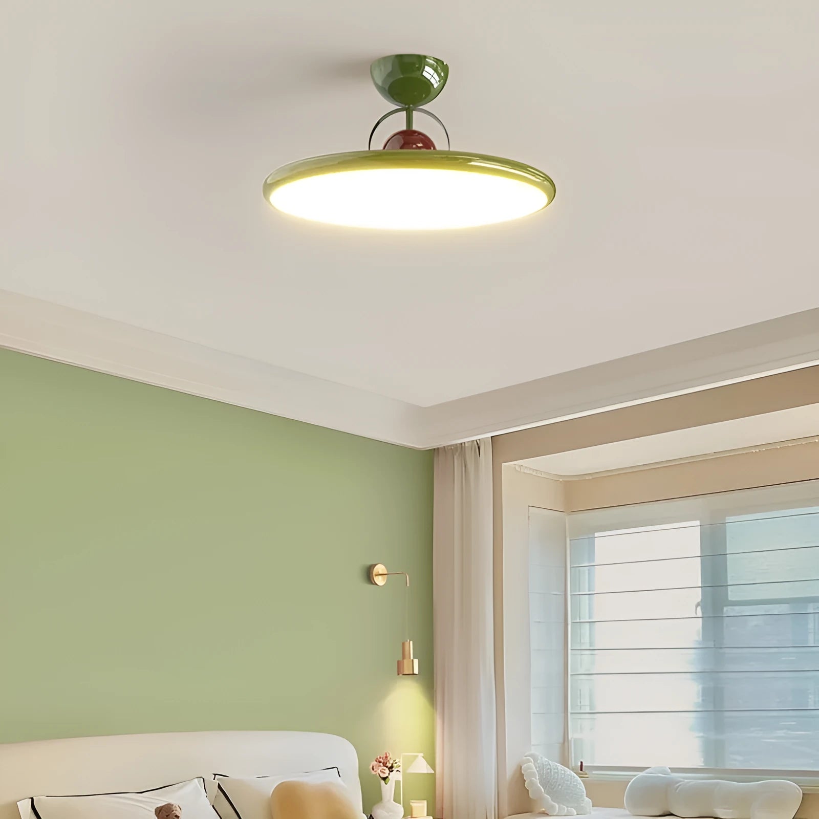 Modern Nordic style full spectrum LED ceiling light panel with smart dimming control