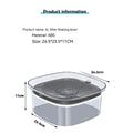Transparent large 70oz dog water bowl with floating slow drink disk and non-slip base