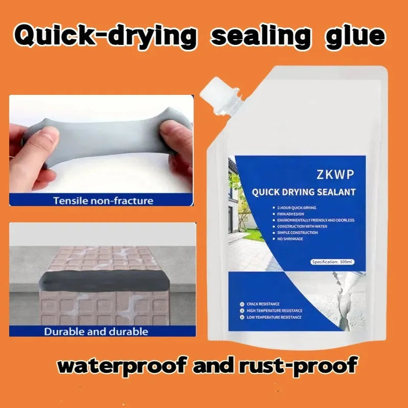 Acrylic flaky leak-proof sealant 500g pack with free delivery tool for roof and tile repairs