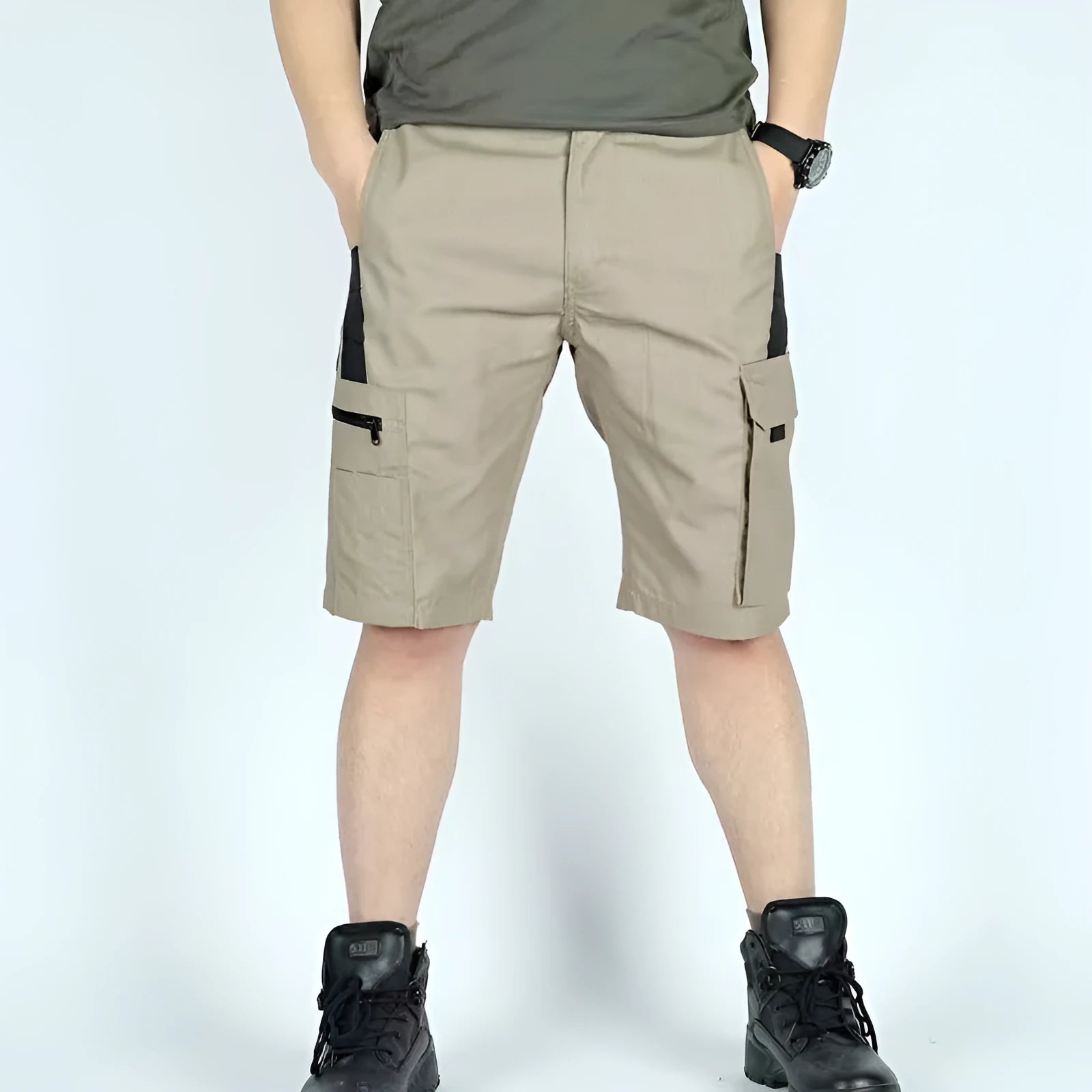 Beetle elastic waist camouflage shorts in six colour options including dark night and CP camouflage patterns
