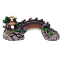 Resin aquarium bridge ornament for fish tank and fish globe landscaping, small version 19cm long
