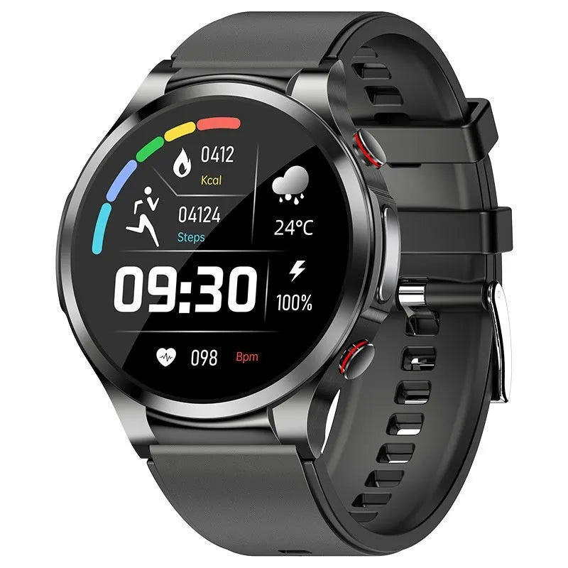 Hot W11 blood sugar monitoring smart bracelet in black with AMOLED screen and TPU strap
