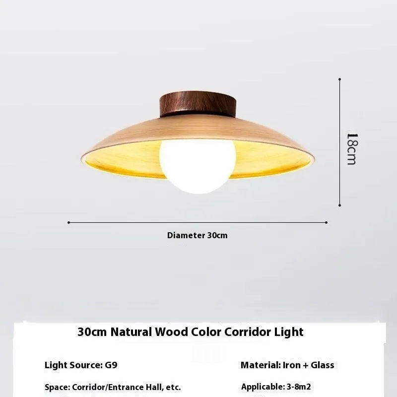 Japanese retro wood colour chandelier 30cm for restaurant bar bedroom