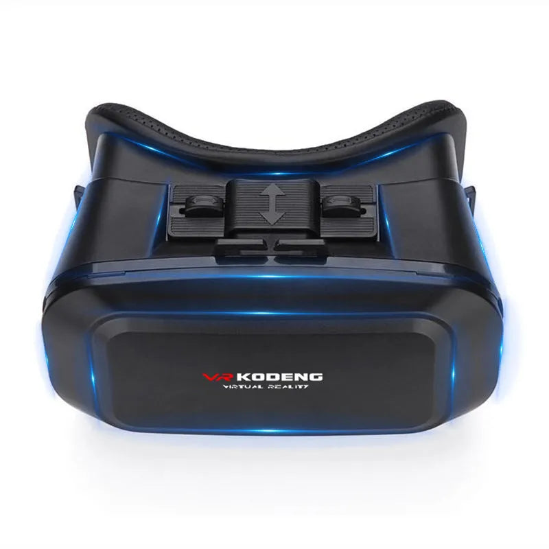 K2 Smart VR Glasses in black, head-mounted virtual reality device for smartphone 3D cinema