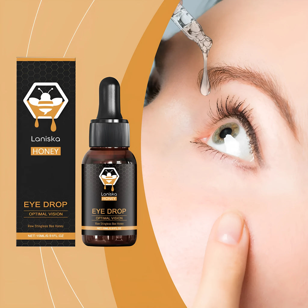 15ml bottle of Deep Fluid Honey Eye Drops for relieving dry, fatigued eyes.