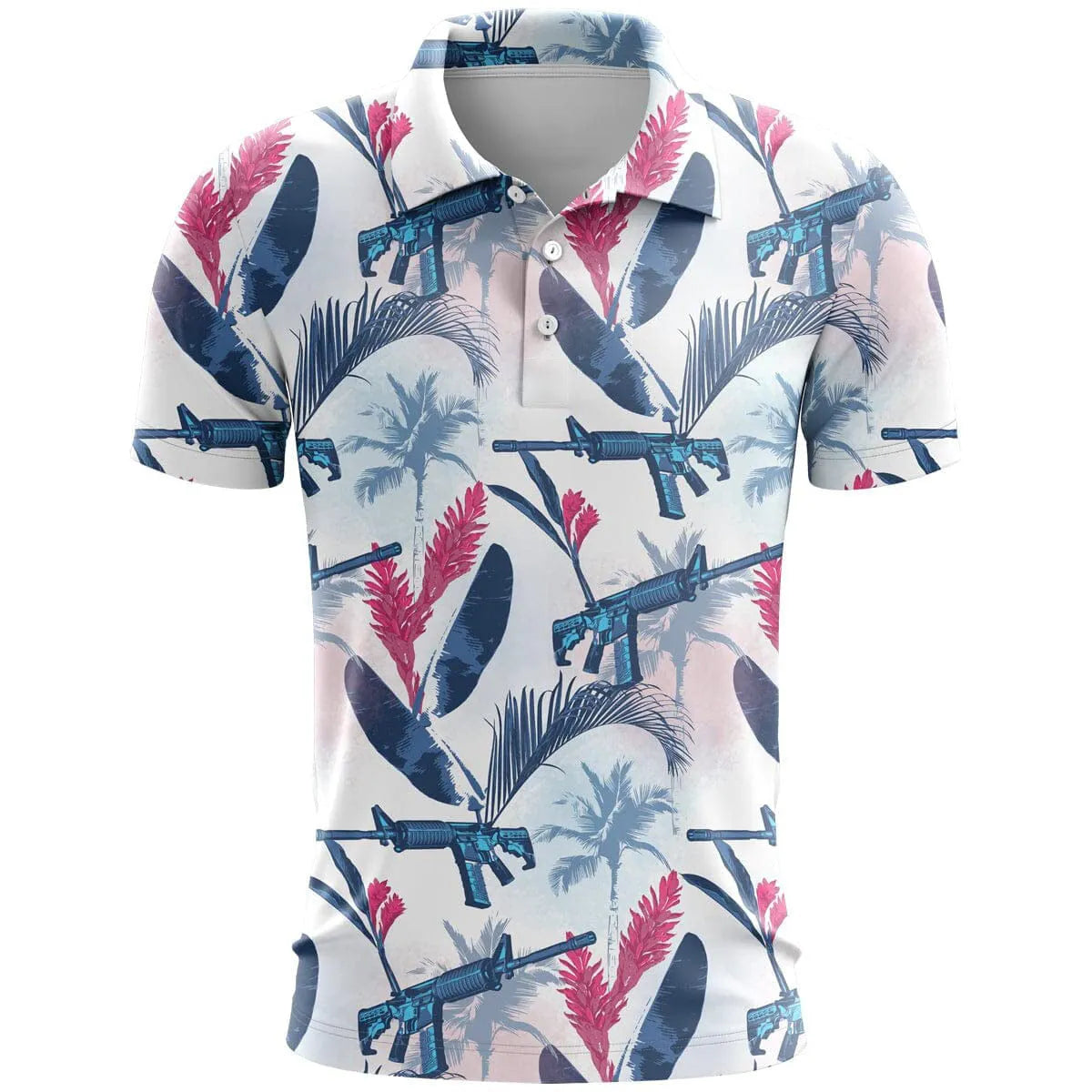 Loose-fit short sleeve casual top with a 3D printed pattern, made from lightweight polyester bird eye cloth.