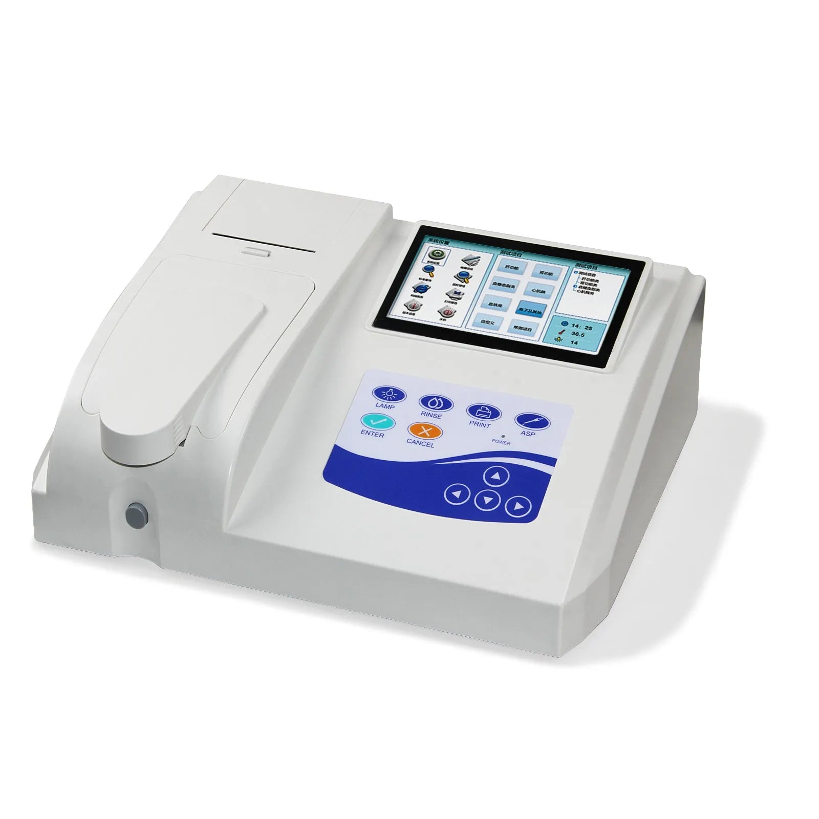 CONTEC BC300 semi-auto biochemistry analyser on benchtop with touch screen display