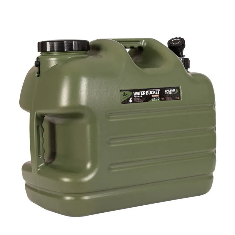 Outdoor thickened PE portable water storage tank in Army Green with multiple sizes