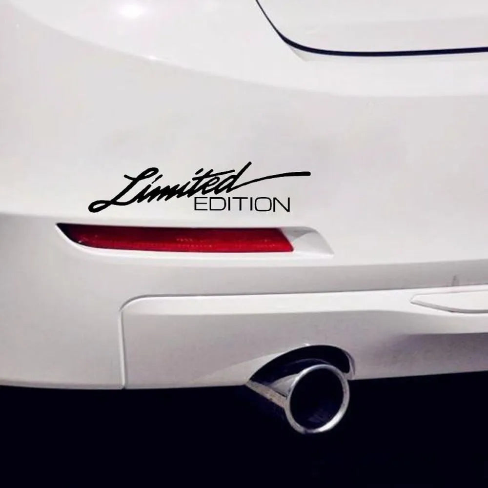 Reflective English bumper sticker with British design, shown in black, white, and colour variants.