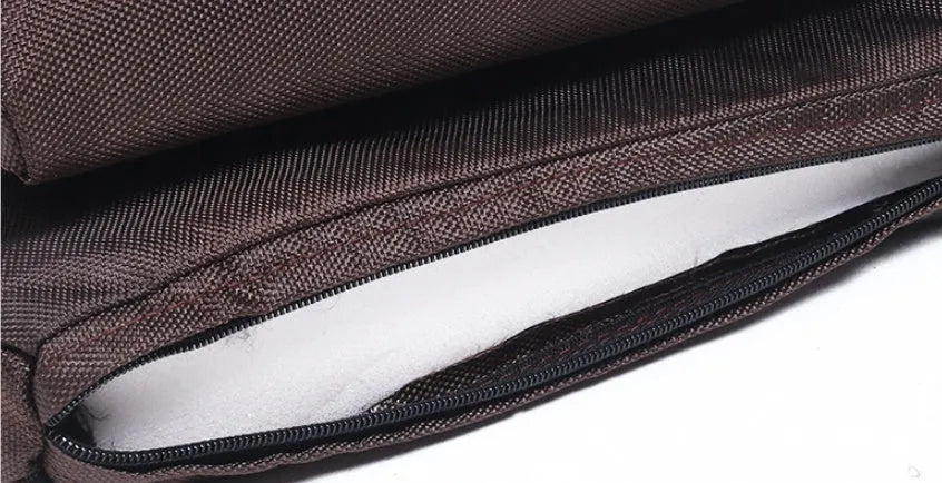Removable washable all-weather dog bed in coffee colour, medium size, with oxford cloth cover and sponge cushion