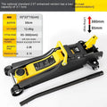 Horizontal hydraulic low car jack with handle for vehicle tyre changes